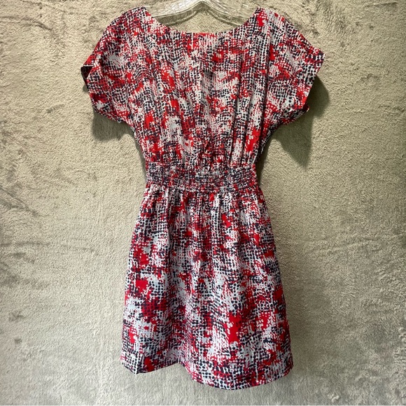 BCBGeneration Red Blue Dot pattern Dress Size XS - Picture 1 of 10